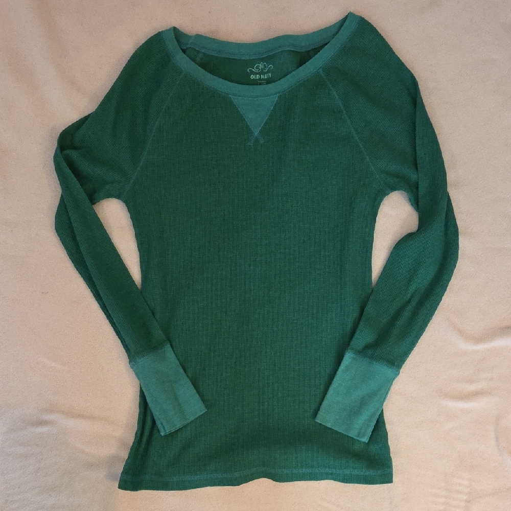 Old Navy Green Long Sleeve Shirt, Large